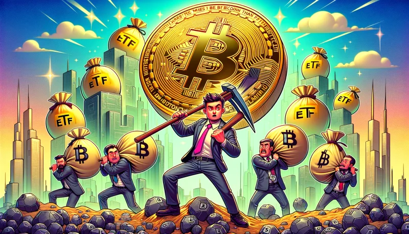 ETF-ovi uzimaju 10 puta više Bitcoin-a nego što se rudari